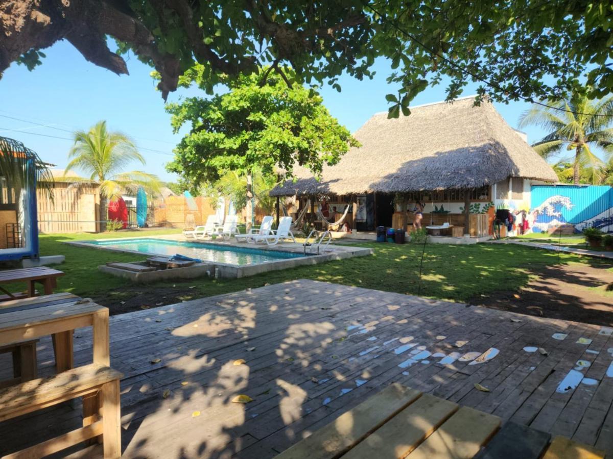 Green Belly Surf Hostel El Paredón Buena Vista 外观 照片